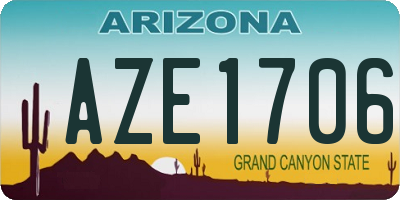 AZ license plate AZE1706