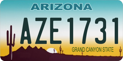 AZ license plate AZE1731