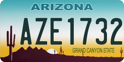 AZ license plate AZE1732
