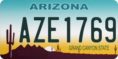 AZ license plate AZE1769
