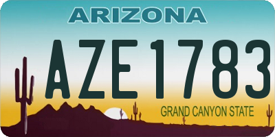 AZ license plate AZE1783