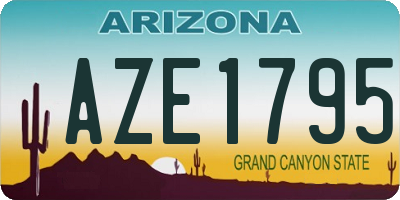 AZ license plate AZE1795