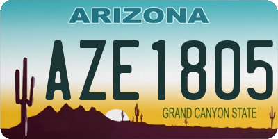 AZ license plate AZE1805