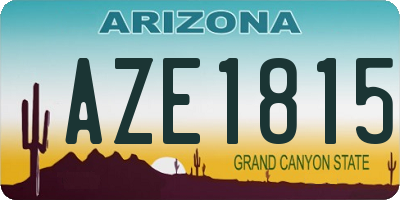 AZ license plate AZE1815