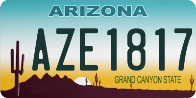 AZ license plate AZE1817