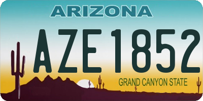AZ license plate AZE1852