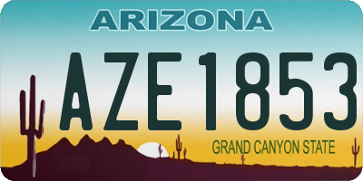 AZ license plate AZE1853