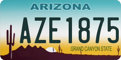 AZ license plate AZE1875