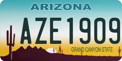 AZ license plate AZE1909