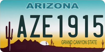 AZ license plate AZE1915