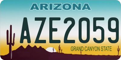 AZ license plate AZE2059