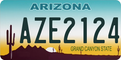 AZ license plate AZE2124