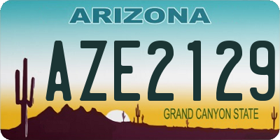 AZ license plate AZE2129