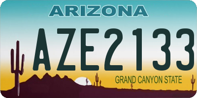 AZ license plate AZE2133