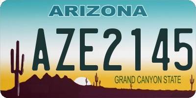 AZ license plate AZE2145