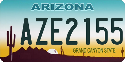 AZ license plate AZE2155