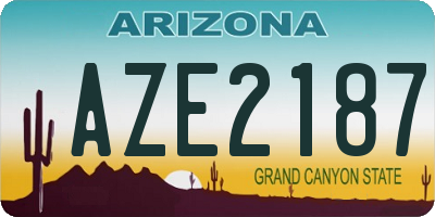 AZ license plate AZE2187