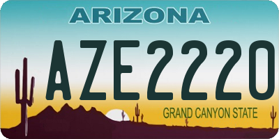 AZ license plate AZE2220