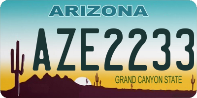 AZ license plate AZE2233