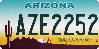 AZ license plate AZE2252