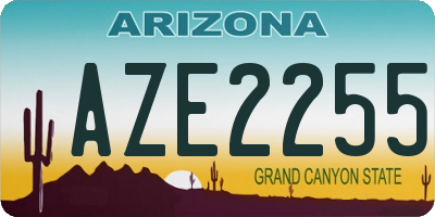 AZ license plate AZE2255