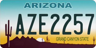 AZ license plate AZE2257