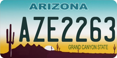 AZ license plate AZE2263