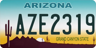 AZ license plate AZE2319