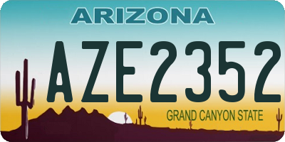 AZ license plate AZE2352