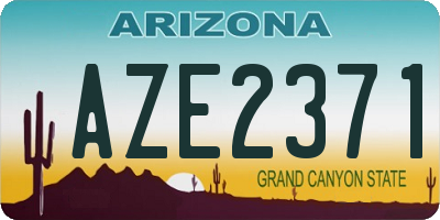 AZ license plate AZE2371