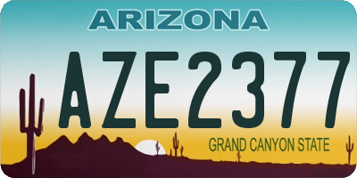 AZ license plate AZE2377