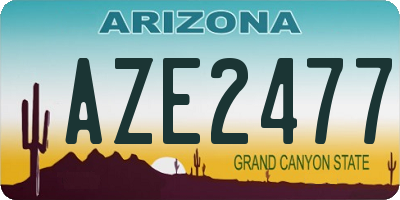 AZ license plate AZE2477