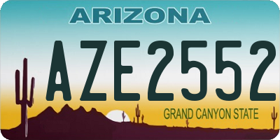 AZ license plate AZE2552