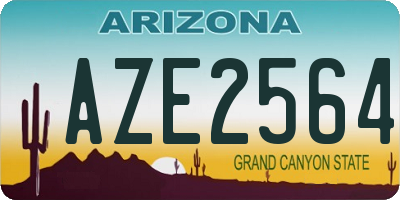 AZ license plate AZE2564