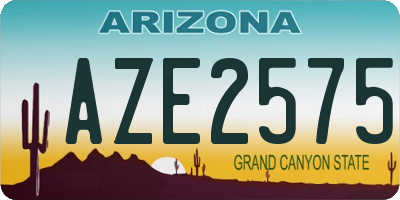 AZ license plate AZE2575