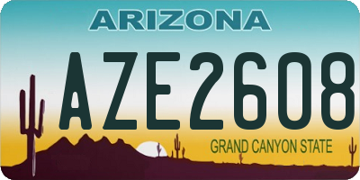 AZ license plate AZE2608