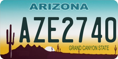 AZ license plate AZE2740