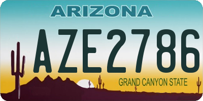 AZ license plate AZE2786
