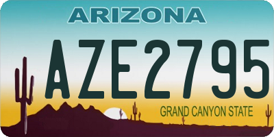AZ license plate AZE2795