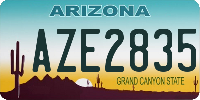 AZ license plate AZE2835