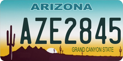 AZ license plate AZE2845