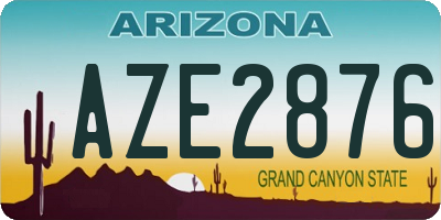 AZ license plate AZE2876
