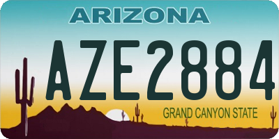 AZ license plate AZE2884