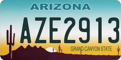 AZ license plate AZE2913