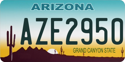 AZ license plate AZE2950
