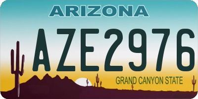 AZ license plate AZE2976