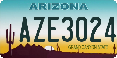 AZ license plate AZE3024