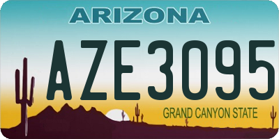 AZ license plate AZE3095