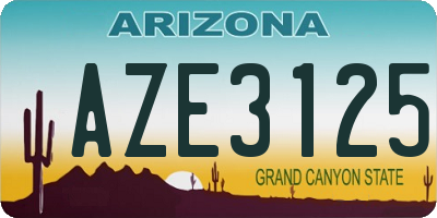 AZ license plate AZE3125