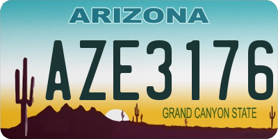 AZ license plate AZE3176